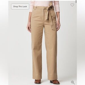 J. Crew Factory Women's Khaki Tie-Waist Trousers